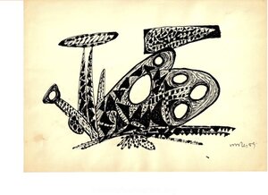 Mechanism. 1959 Ink, paper 19 x 27 cm