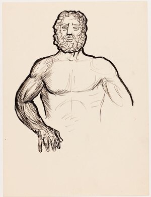 Alasti Figuur. 1957 Tušš, paber 27 x 18.8 cm