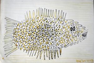 Fish. 1960s Mixed media, paper 19 x 27 cm