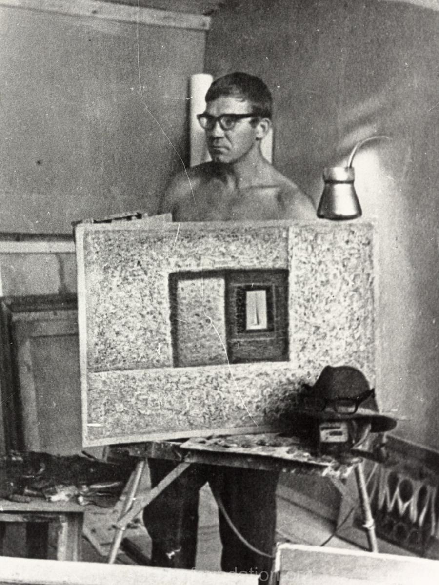 Ülo Sooster, biograafia - Ülo Sooster ateljees 1962. a