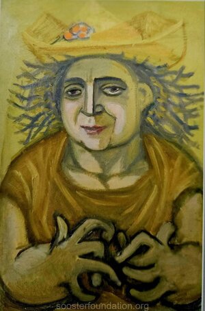 Sofia Serh (Vana naise portree). 1959 Õli, papp 50 x 34 cm