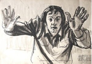 Vaatlus. 1956 Segatehnika, paber 19 x 27 cm
