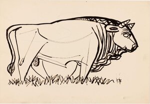 Bull. 1957 Ink, paper 18.9 x 27.2 cm