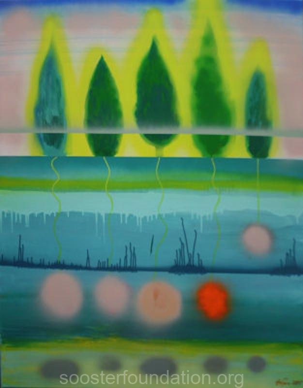 Vladimir Dubossarsky A Motif of Ülo Sooster, 2017. Acrylic, aerosol