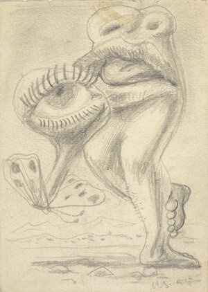 Surrealist Drawing. 1955 Pencil, coated paper 20 x 14 cm