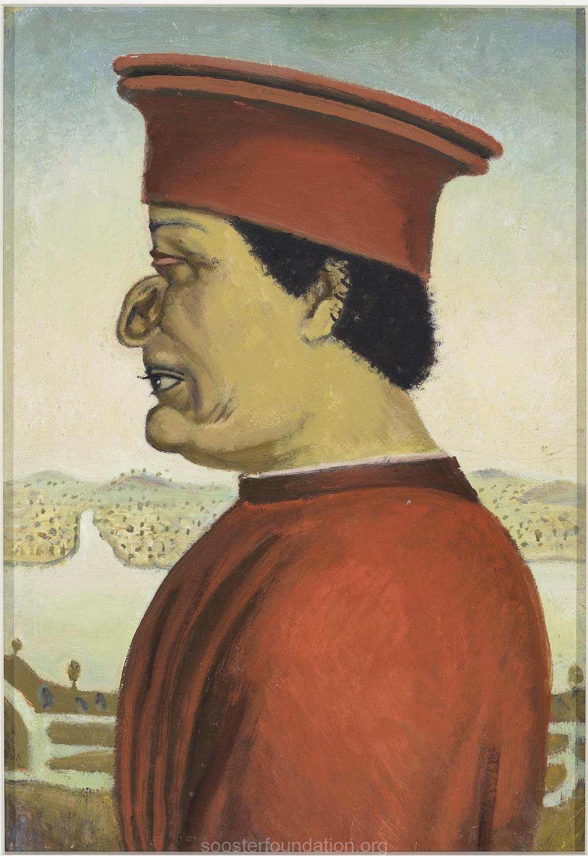Male head (Piero della Francesca). Presumably 1958-59