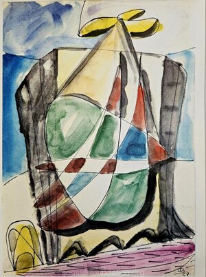 Vision. 1958 Watercolour, paper 29.5 x 21.7 cm