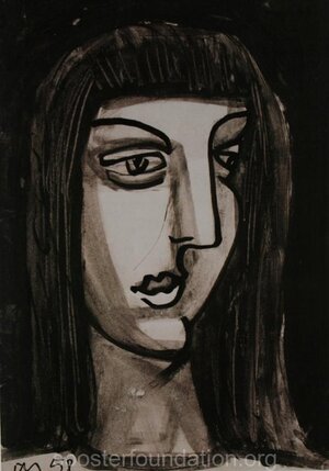 Night Portrait. 1958 Ink, Paper