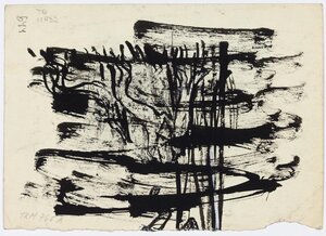 Abstraktsed vormid. 1959 Guašš, tušš, paber 13,5 x 19 cm