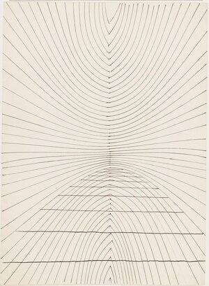 Optical Motif. Presumably the end of the 1950s Ink, paper 27.5 x 20 cm