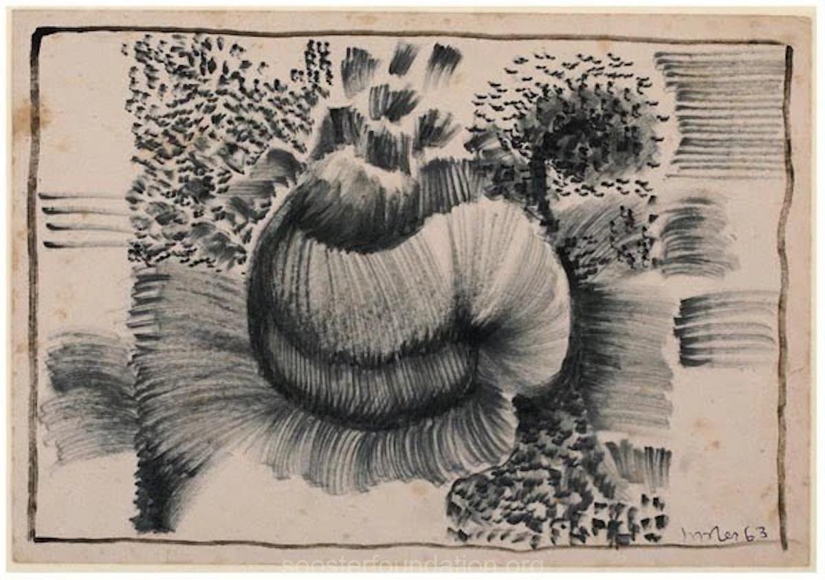 Композиция. 1963 Фломастер, бумага 18.5 х 26.8 см