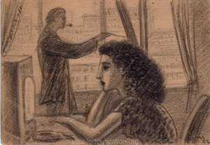 Meilgi tuleb oma elu. Lidia ja Ülo. 1956. Pliiats, paber