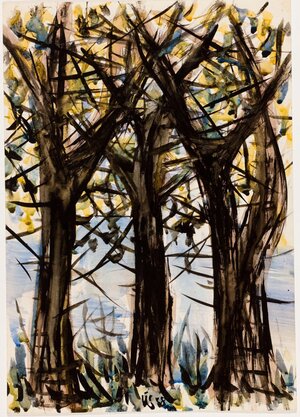 Trees. 1958 Ink, Watercolour, Paper 26.8 x 18.8 cm