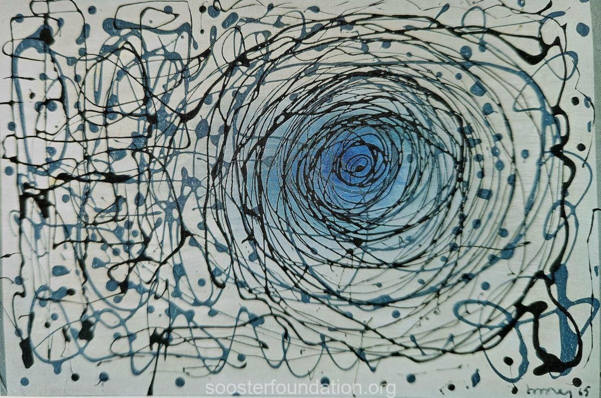 На снимках – та самая работа (1967, 37x52 см) и созвучная ей «Композиция» (1965, 33х48 см).