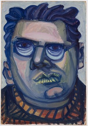 Juri Sobolevi portree. 1958-1959. Õli, papp 49,5 x 34,4 cm
